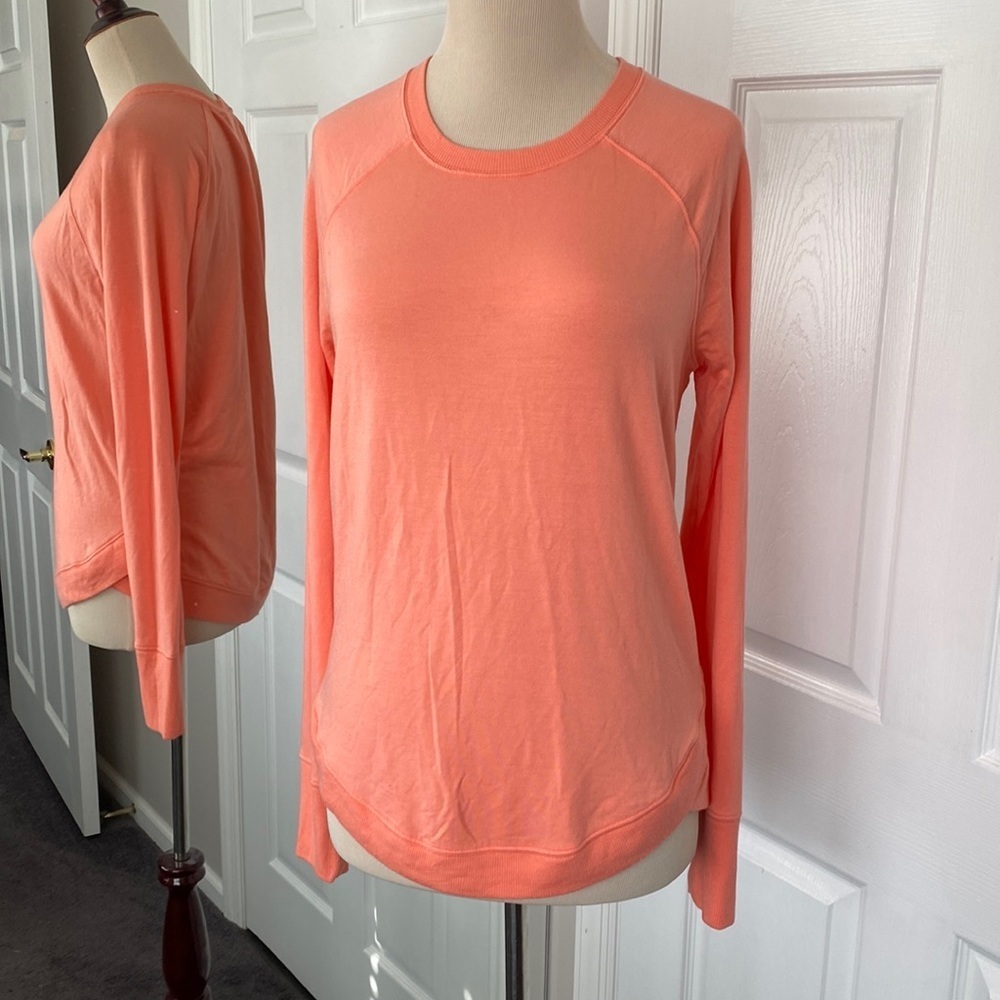 Athleta Mindset Sweatshirt S Tall Island Coral - Picture 2 of 8